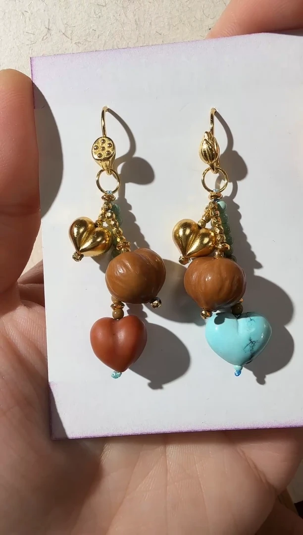 未镶嵌绿松石耳饰A****灵绿松石耳坠