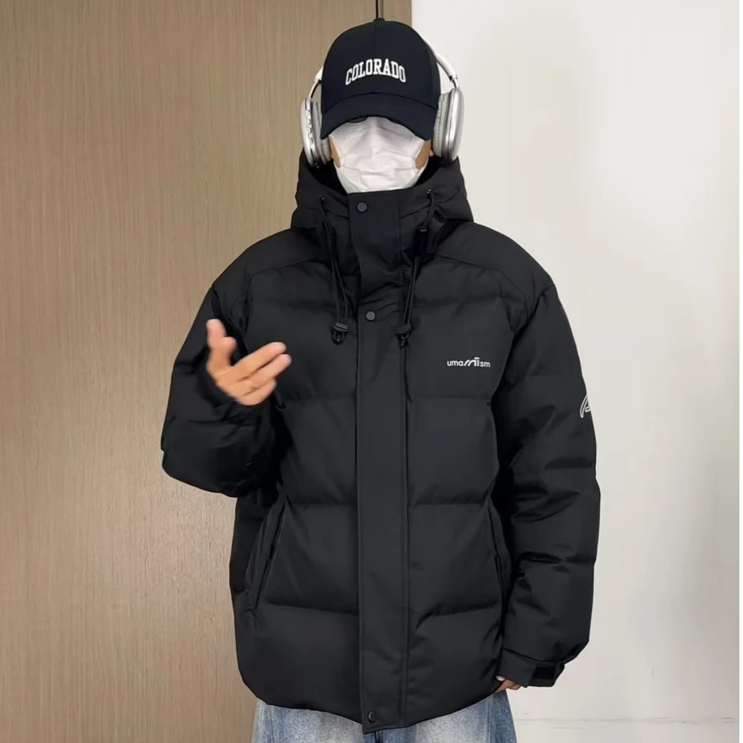 学生（新国际90白鸭绒）连帽羽绒服百搭大童宽松潮流冬季（假一罚三）