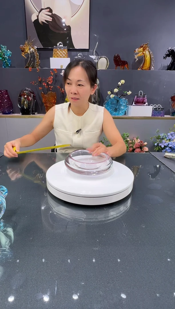 琉璃水晶琉璃烟灰缸  微瑕