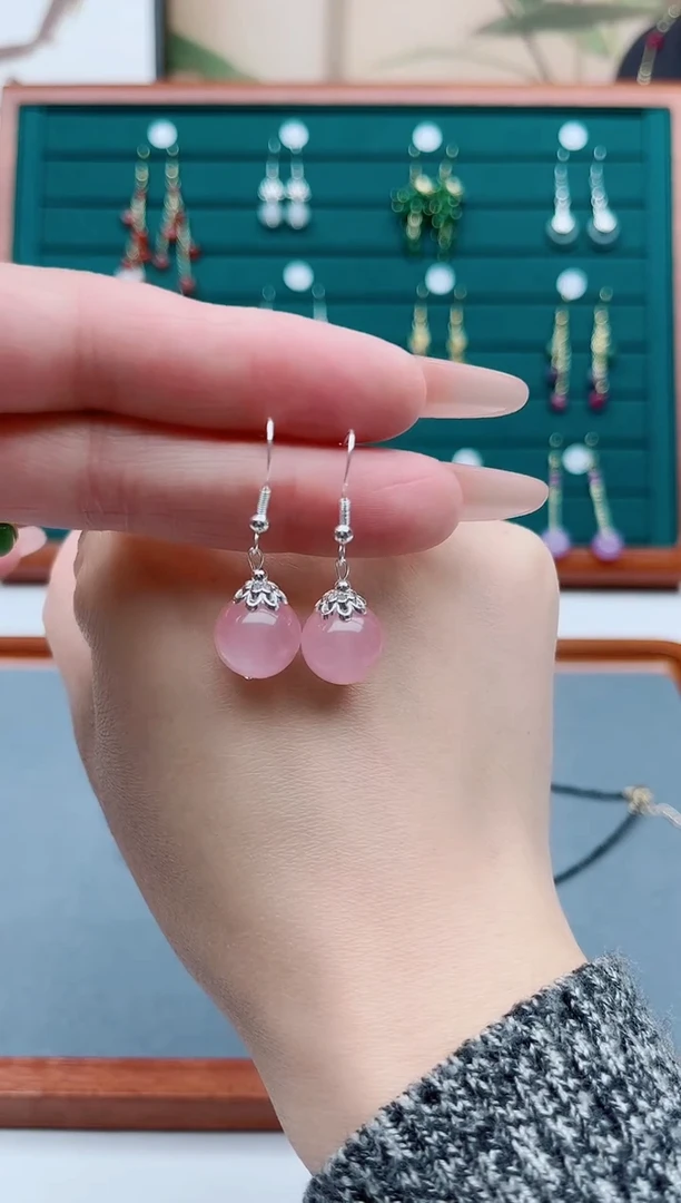 【闪购商品】水晶耳饰银S925镶嵌207A