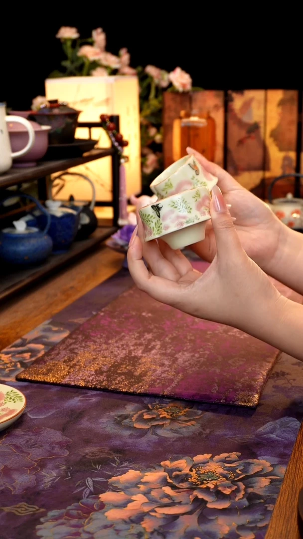 合欢花对杯········