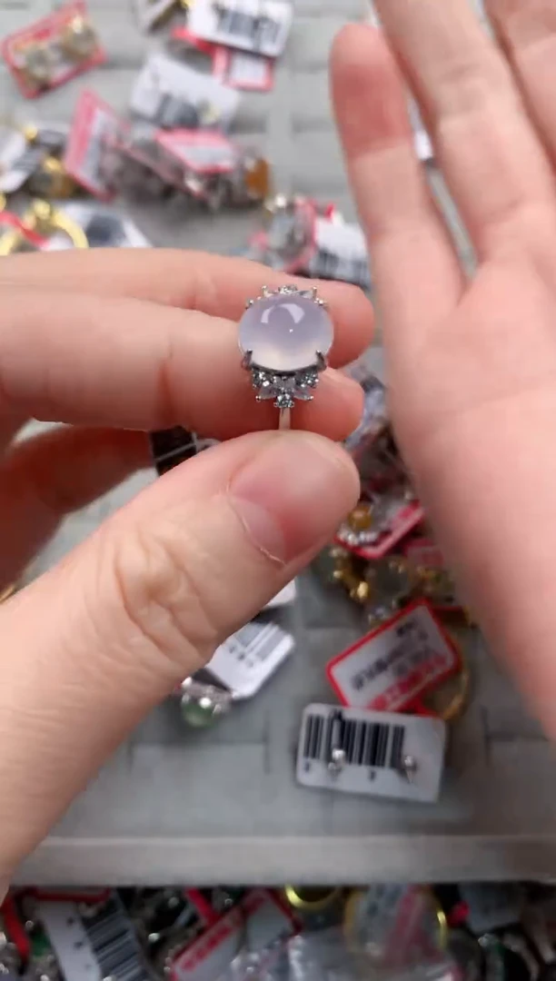 银S925镶嵌戒指翡翠8888----8