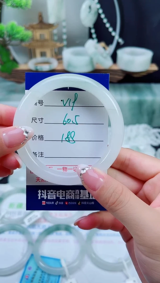 未镶嵌手镯石英质玉（天山翠）19