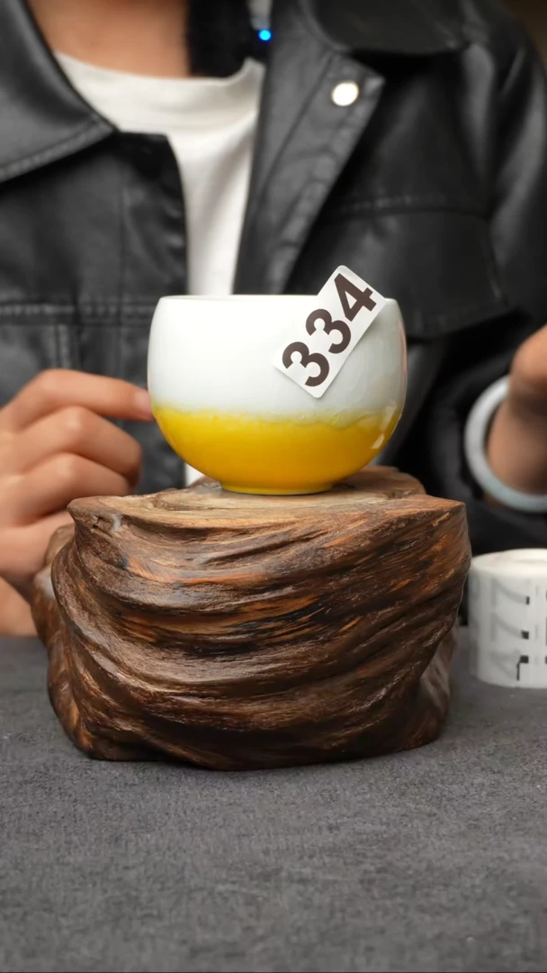 杯子334景德镇手创颜色釉杯（食品级）带冰裂纹