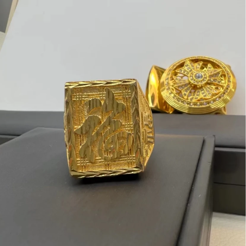 合金戒指 合金材质【大福戒指】时尚素款经典潮流气质大气精美潮男