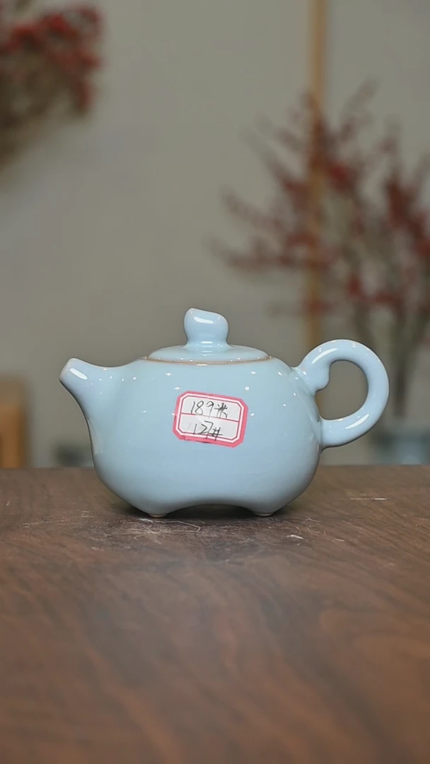 【闪购商品】其他127#四季纳福壶微瑕天青釉 朱家款