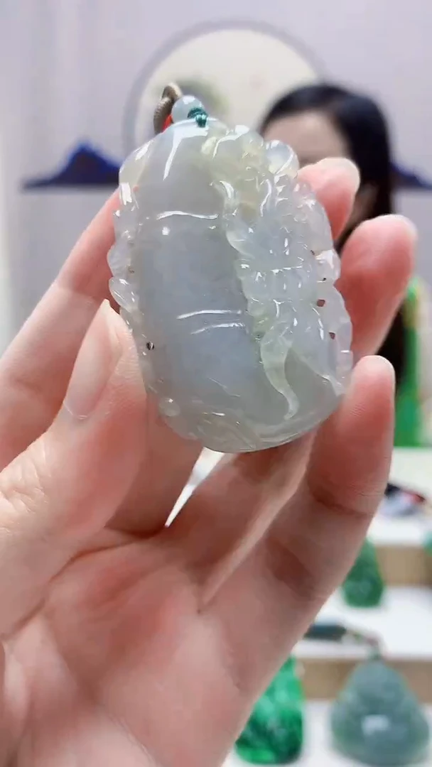 未镶嵌定制翡翠4852zm-毛货挂件53竹节