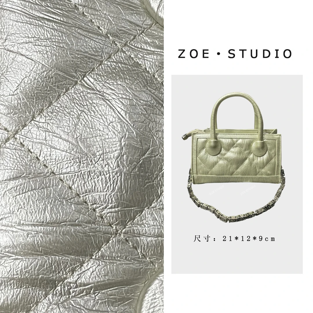 【佐伊甄选】ZT-D7178-珍珠绿韩版时尚气质小众肩包轻奢斜挎包包女