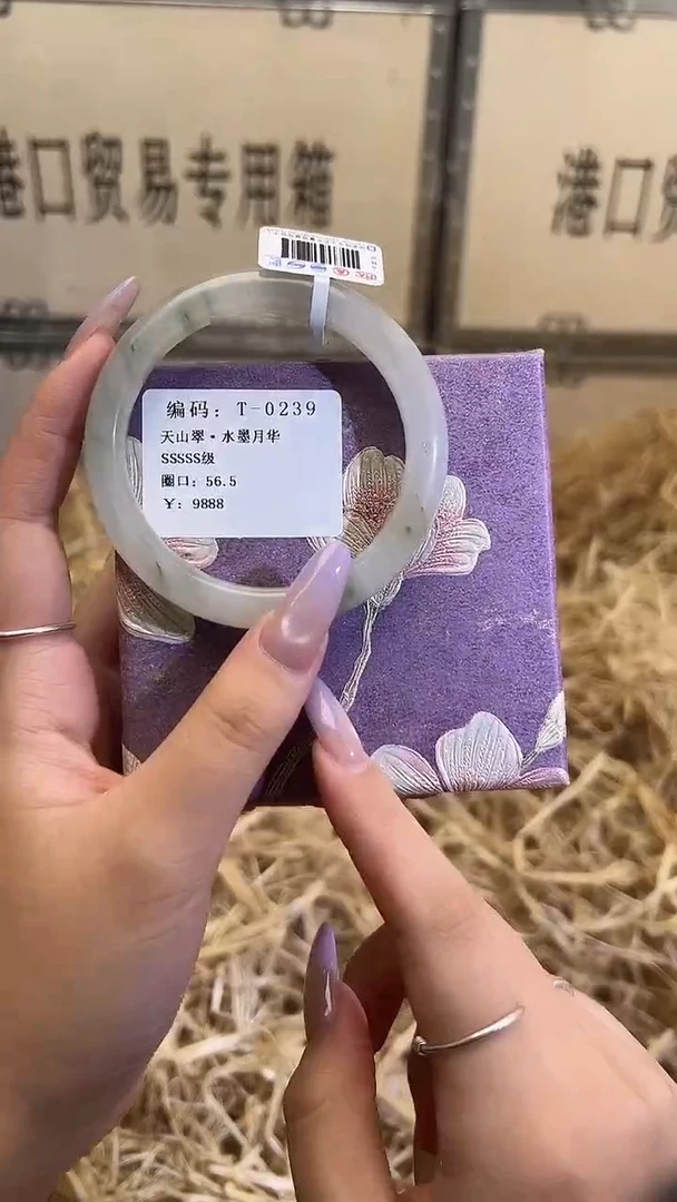 未镶嵌手镯石英质玉T0239