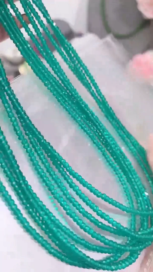 颈饰银S925镶嵌祖母绿算盘刻99