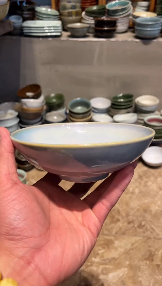 【闪购商品】瓷片266  微瑕粉黛小酒碗1个
