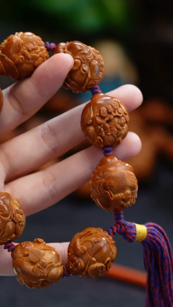 吊坠橄榄核玩**探双童子弥勒