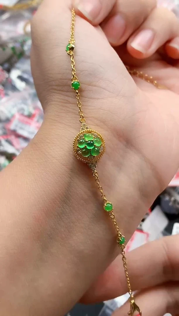 银S925镶嵌戒指翡翠天然A货缅甸翡翠