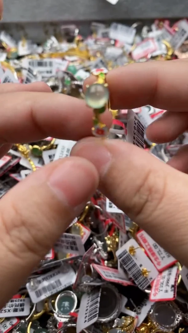 【闪购商品】翡翠戒指银S925镶嵌77777---3