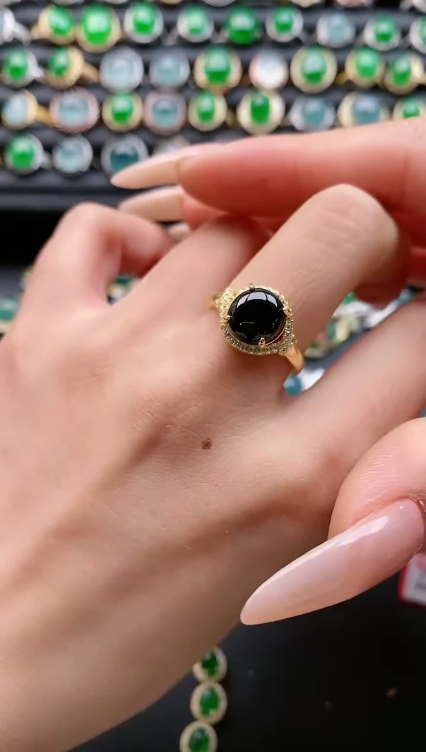 【闪购商品】翡翠戒指银S925镶嵌1111