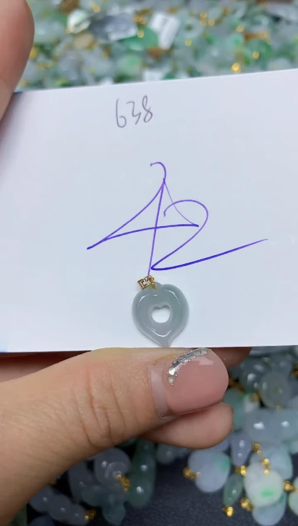 【闪购商品】翡翠挂件18K金镶嵌 天然翡翠A货