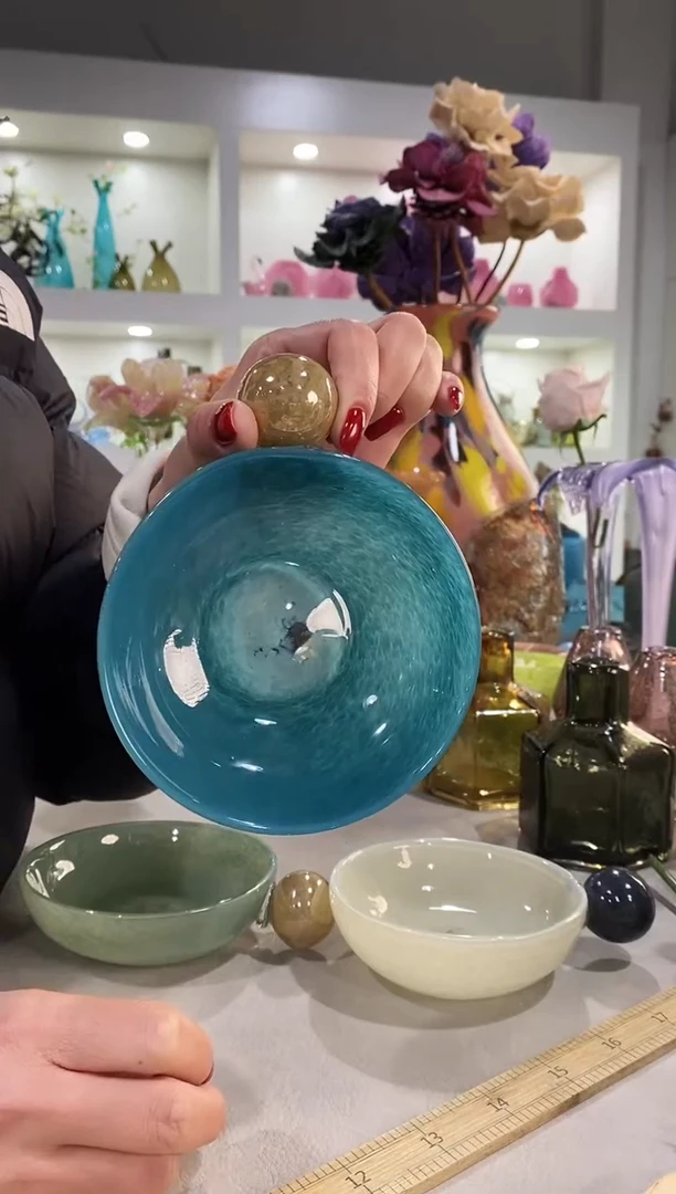 慕忆家手作琉璃花瓶瑕疵