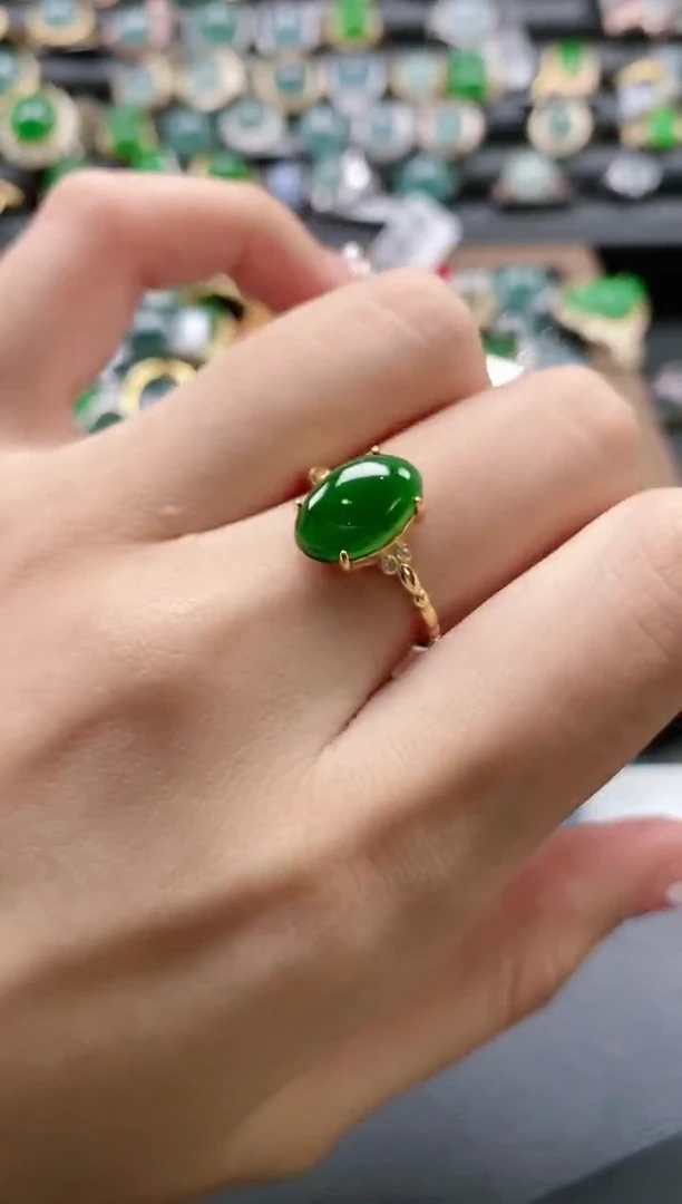 【闪购商品】翡翠戒指银S925镶嵌51511