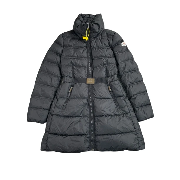 95新 MONCLER 6055/Moncler 黑色logo中长款羽绒服/2码/97新