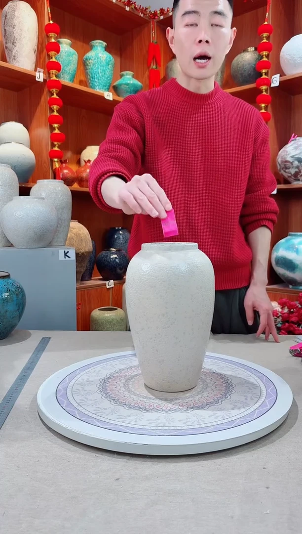 瓶孤品 微瑕陶瓷花瓶 无花 a550