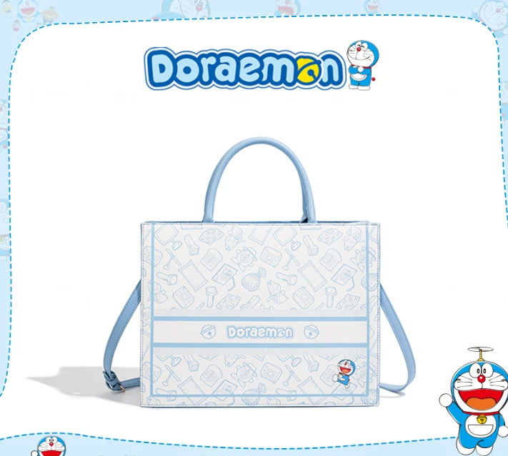 DORAEMON/哆啦A梦撞色印花便携款手提包简约风四季通用611014