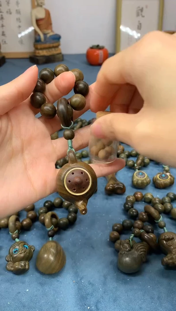 【闪购商品】维腊木（绿檀）把件把把壶香囊 送1瓶香丸