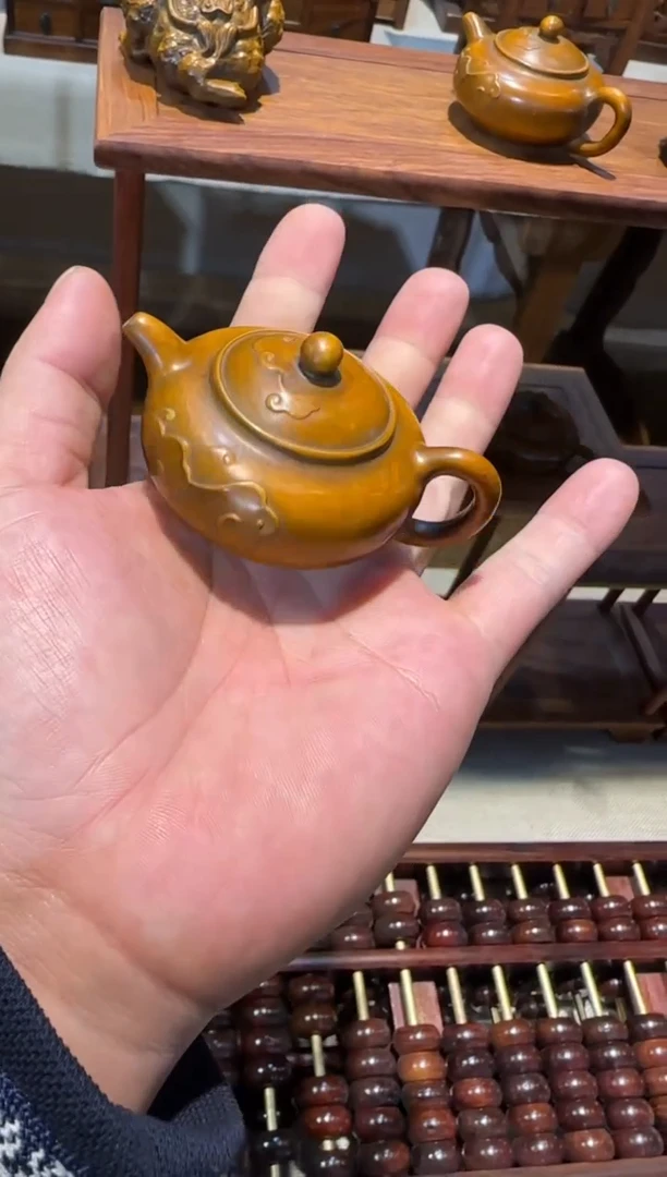 木小叶黄杨木  把把壶  摆件