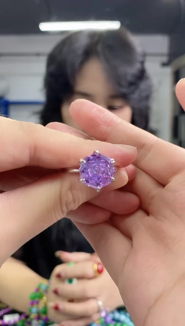 戒指未镶嵌水晶多样性发其一颜色微差