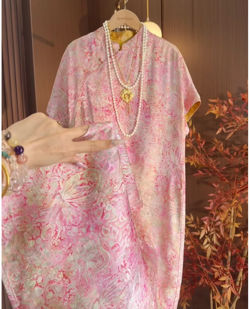 【彩花纷飞】新中式夏季提花宽松百搭连衣裙2025B0722-芙姿FZ-璇子