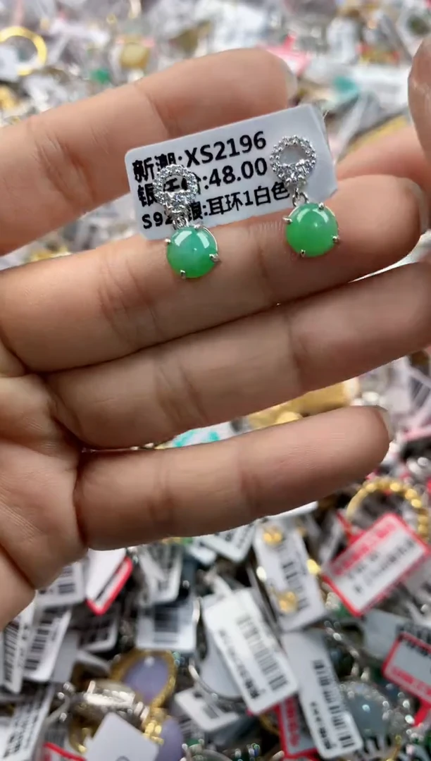 银S925镶嵌戒指翡翠121212---6
