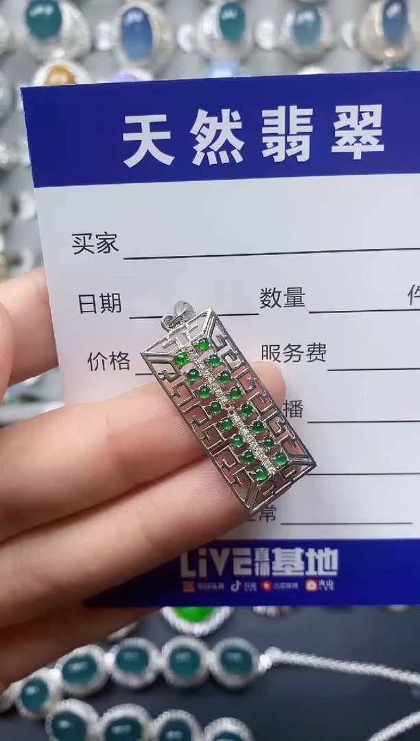 【闪购商品】翡翠颈饰银S925镶嵌0329
