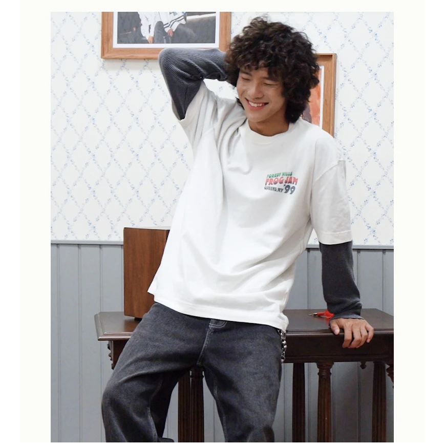 Hollister25秋季新款情侣重磅棉质印花短袖T恤男装女装323-5357