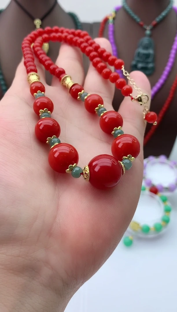 【闪购商品】翡翠颈饰14K金镶嵌D269项链