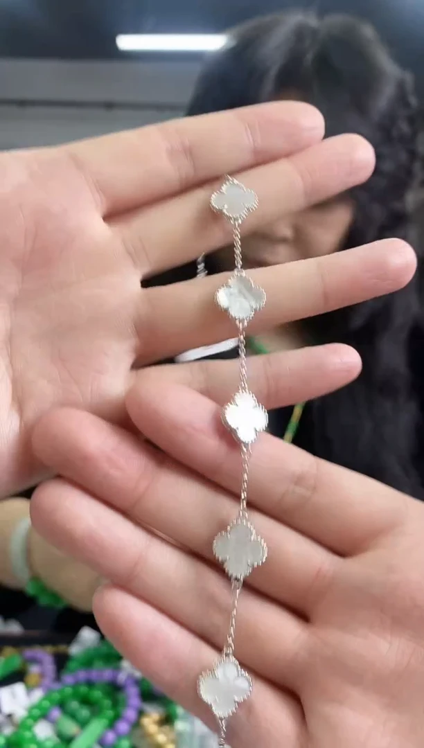 手串贝壳（贝母）银S925镶嵌多样性发其一颜色微差