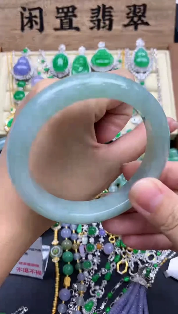 翡翠手镯未镶嵌482-春日珠宝