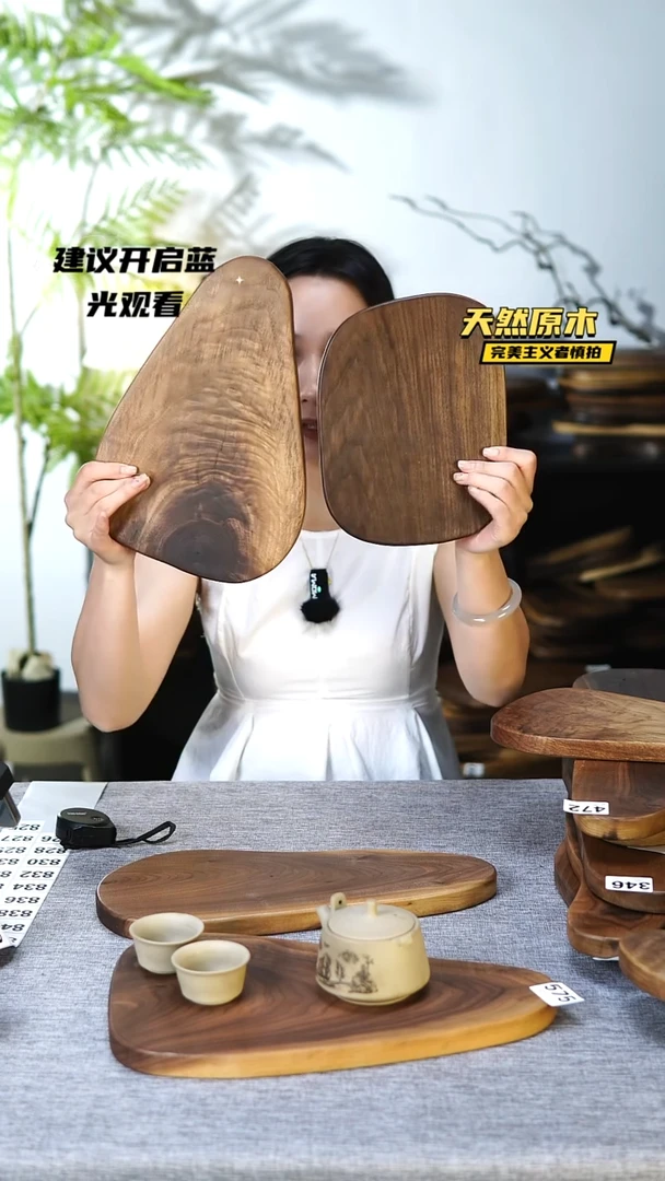 木北美黑胡桃原木.干裂疤结不属于商品质量问题完美主义者慎拍