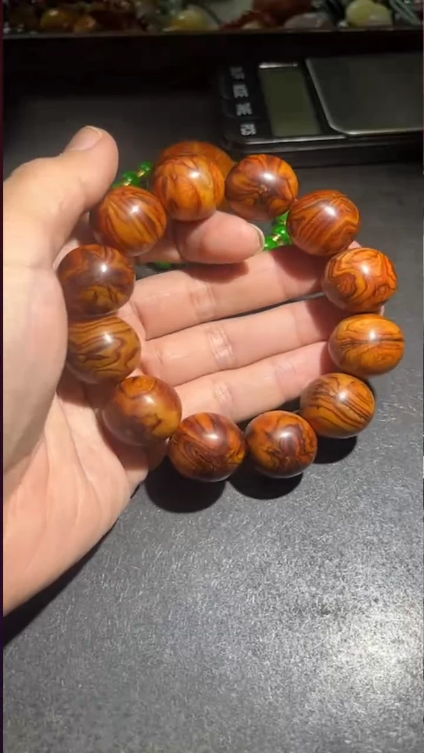 手串/手链黄花梨/降香黄檀pz1121-66海黄紫油梨约20mm