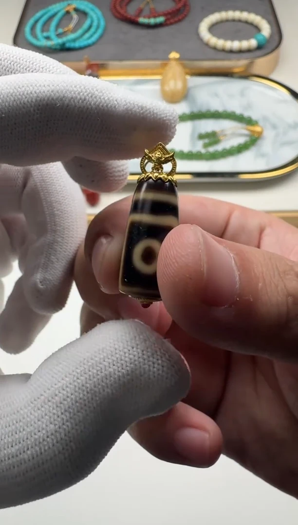 18K金镶嵌配饰玛瑙/玉髓海***～1