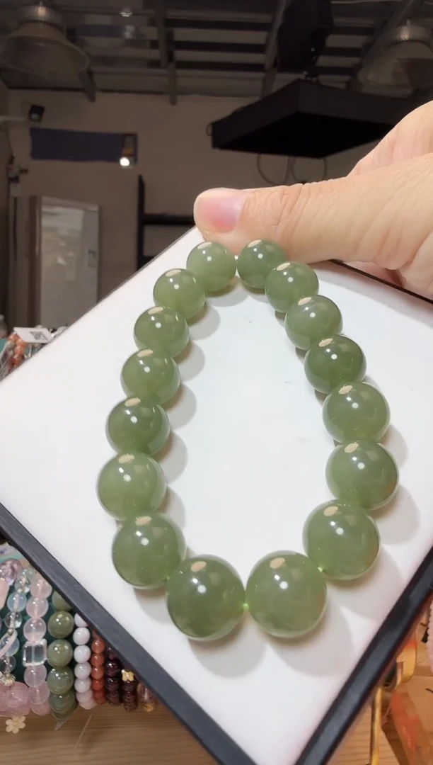 未镶嵌手链和田玉优3321 约12mm
