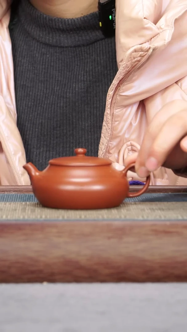 【闪购商品】紫砂茶壶红皮龙 扁匏