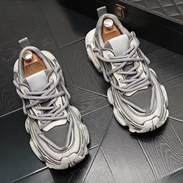 Louis Fordea/路易弗狄夏季透气男鞋百搭潮流韩版潮鞋男士休闲鞋