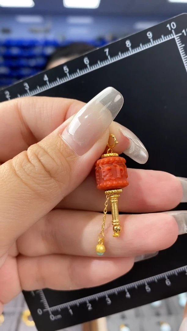 南红玛瑙银S925镶嵌吊坠(不含链)DZ5921