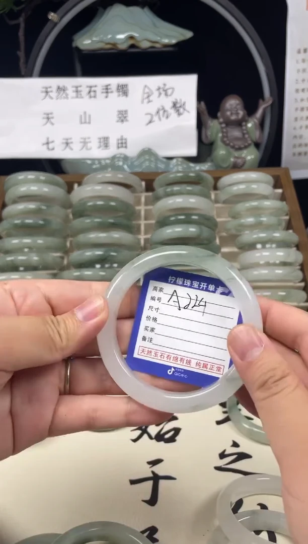 石英质玉（天山翠）手镯未镶嵌A224