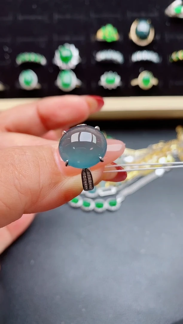 【闪购商品】翡翠戒指银S925镶嵌321321