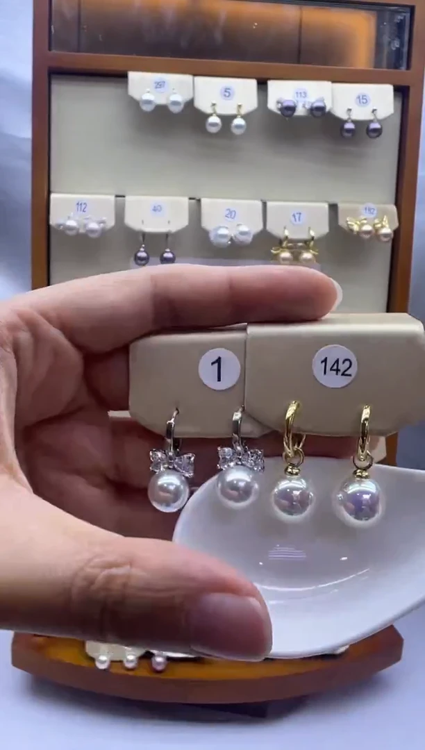 未镶嵌耳饰淡水珍珠1+142
