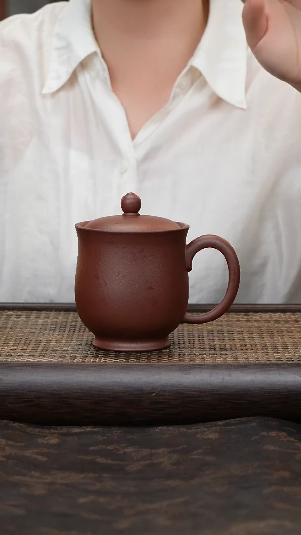 茶壶紫砂宫灯杯-紫泥