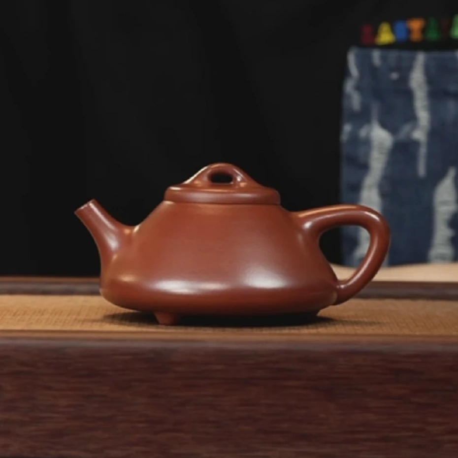 【子冶石瓢】原矿红皮龙 180cc 手工制作 内推孔 宜兴紫砂壶