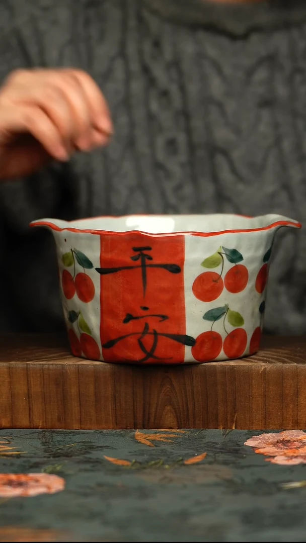 杯釉下彩手工手绘同款陶器