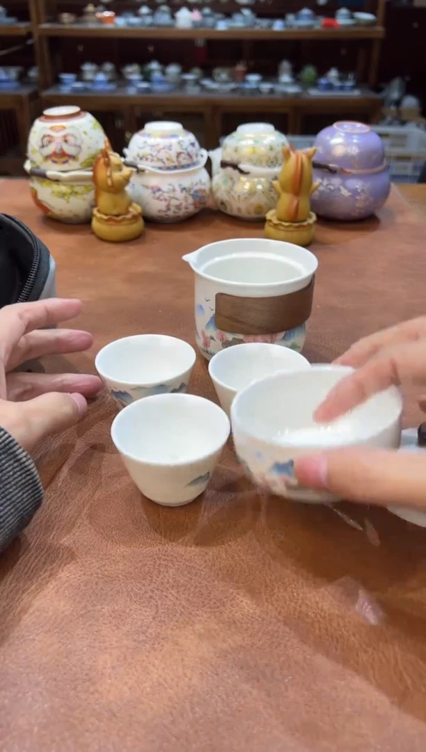 真的很便宜会开片的旅行茶具