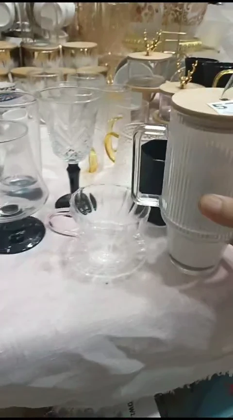 瓷570大号玻璃吸管杯二个装